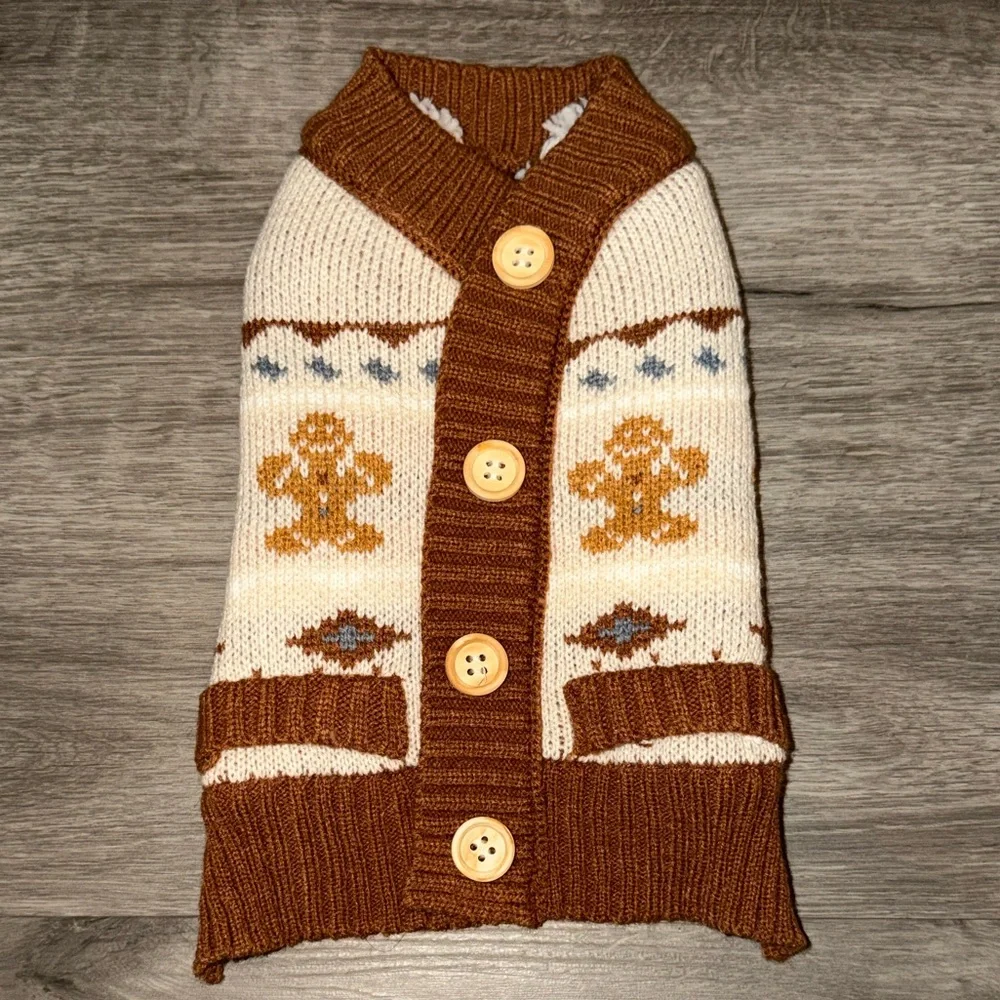 💜Firm Price💜Brown and Cream dog sweater